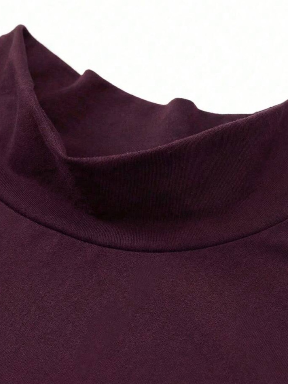 NWOT Halter Ruched Maxi Dress with Thigh Slit in Burgundy - Picture 6 of 6